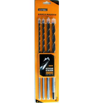 Broca Madera 4Pc(6-8-10-12) X 300Mm Uyustools