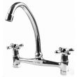 Llave Lavaplato Doble 3508 Mango Cruz