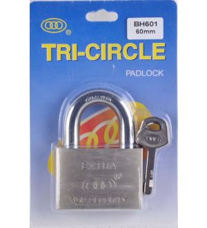 Candado De Hojas Nickelado 601/60Mm Tri-Circle